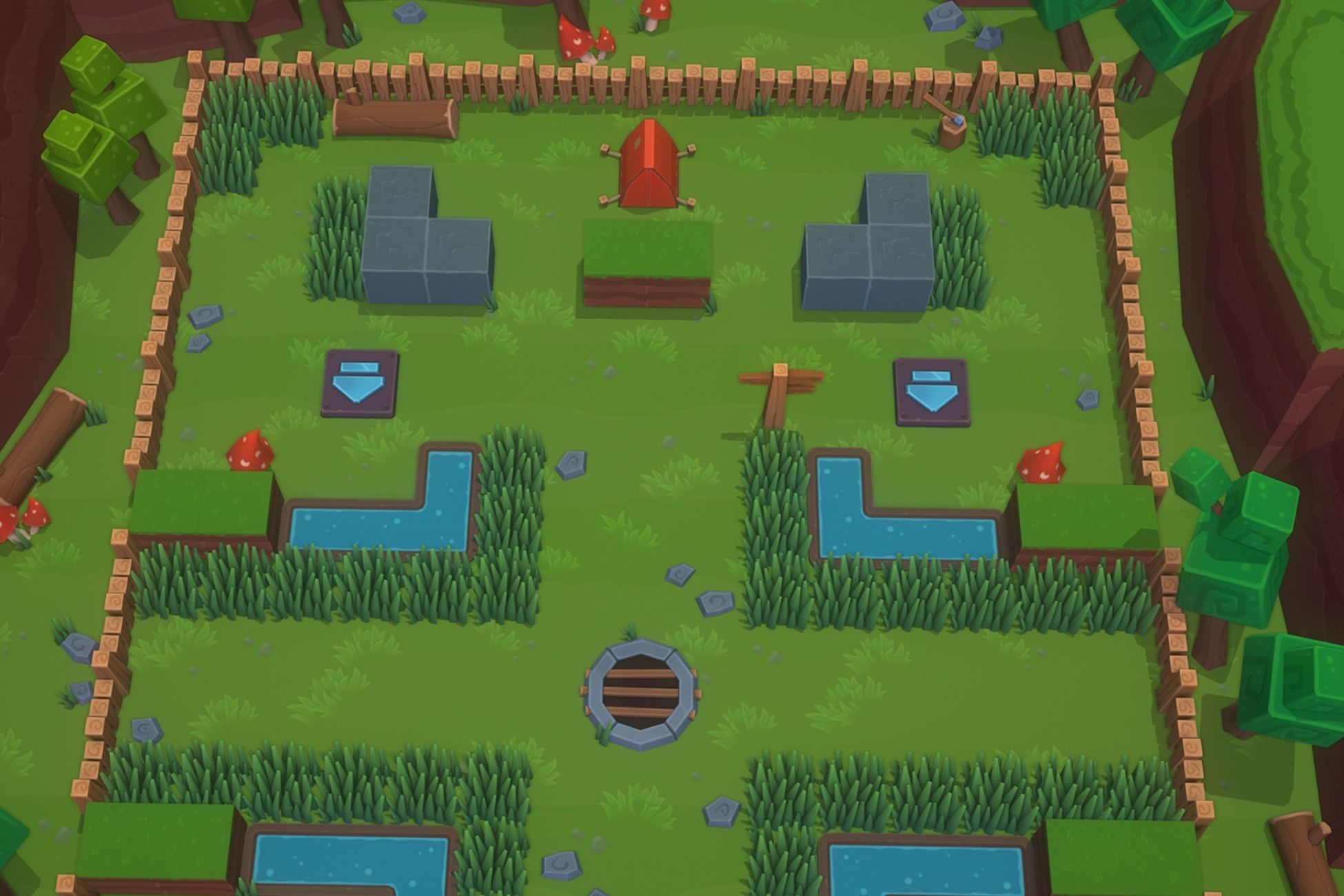 Brawl Arena - Forest Low-poly 3D model_8