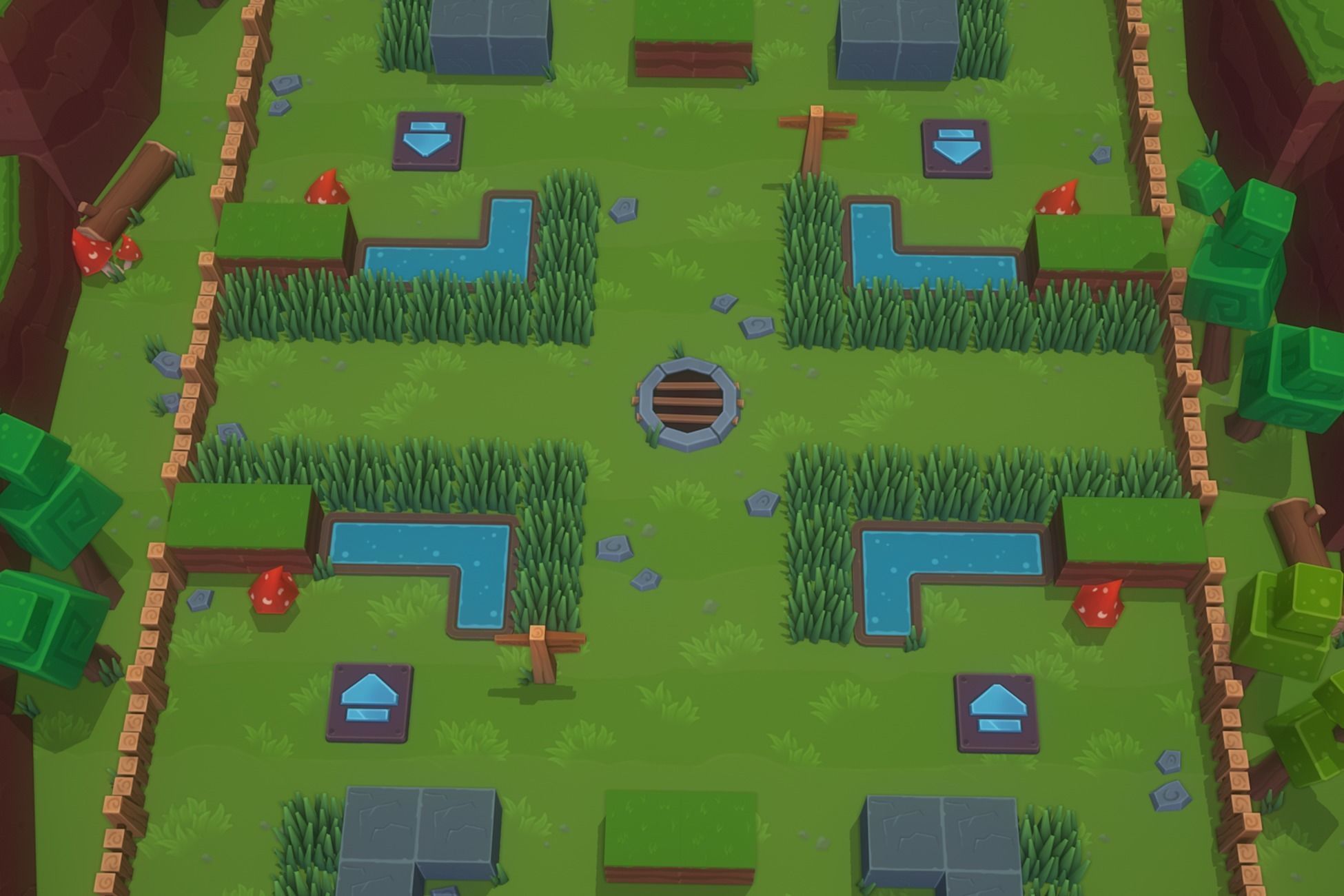 Brawl Arena - Forest Low-poly 3D model_7