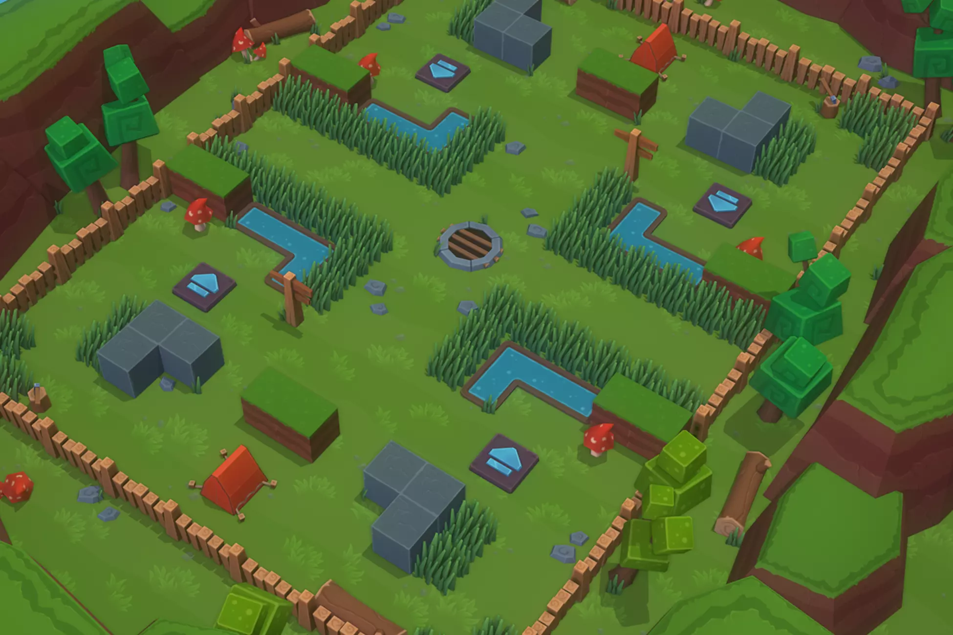 Brawl Arena - Forest Low-poly 3D model_0