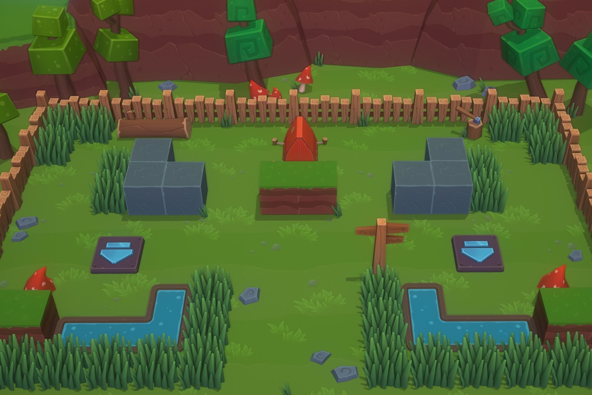 Brawl Arena - Forest Low-poly 3D model_6