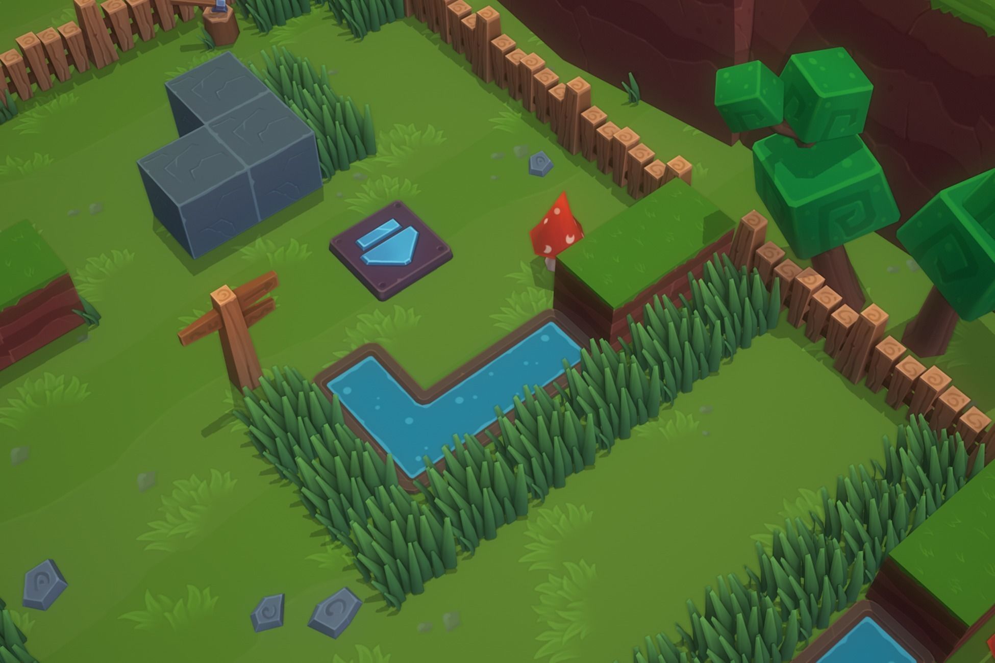 Brawl Arena - Forest Low-poly 3D model_10