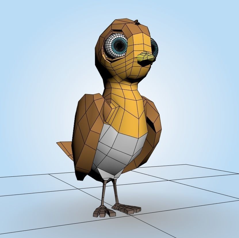 Robin Bird 3D model_7