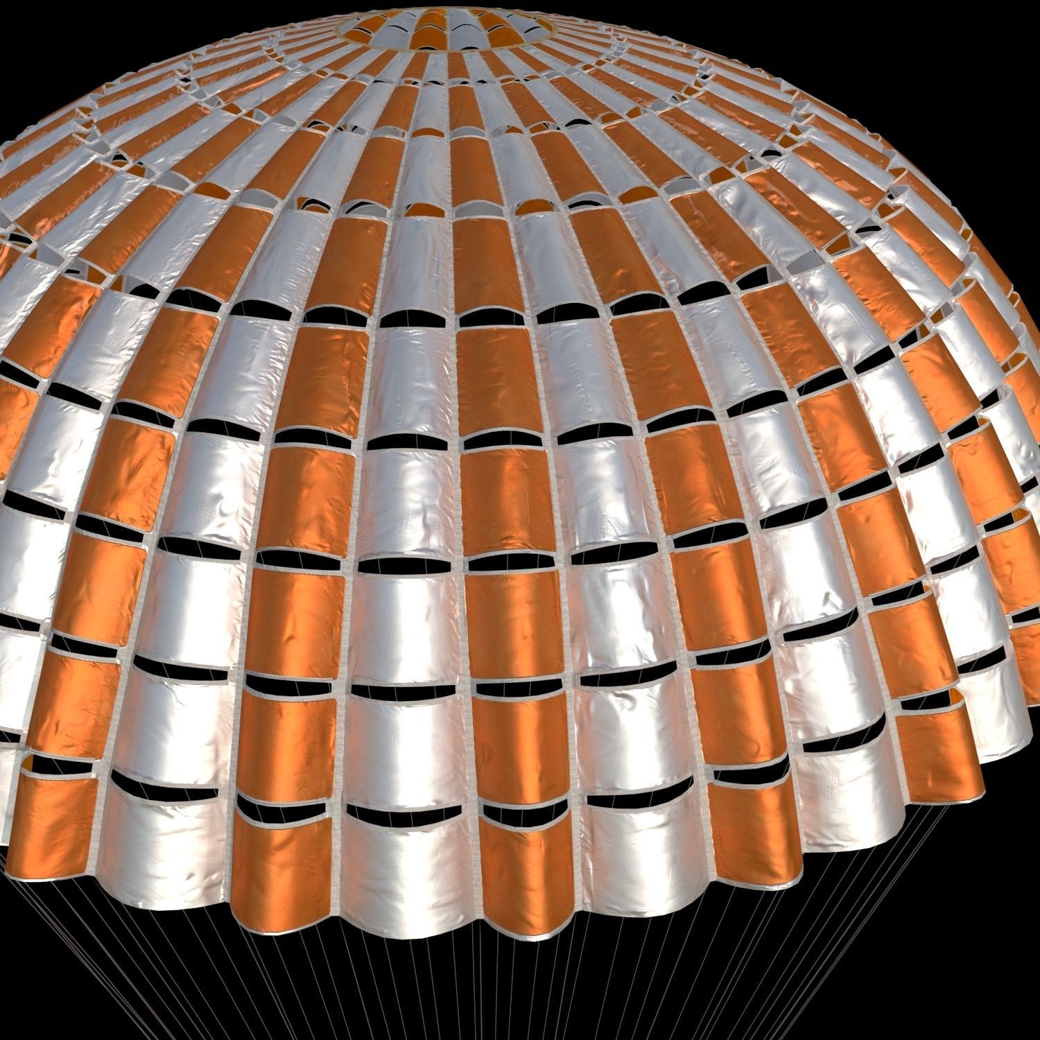 High quality 3D model parachute 3D model_1