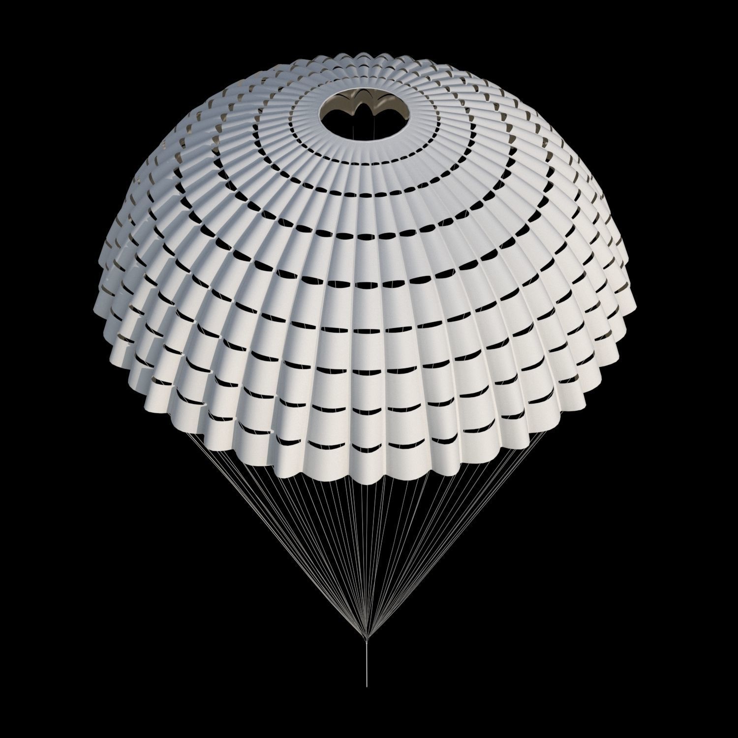 High quality 3D model parachute 3D model_3