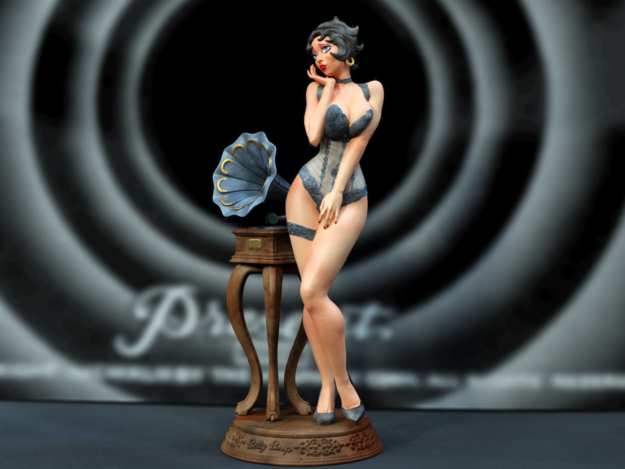 Betty Boop 3D print model_4