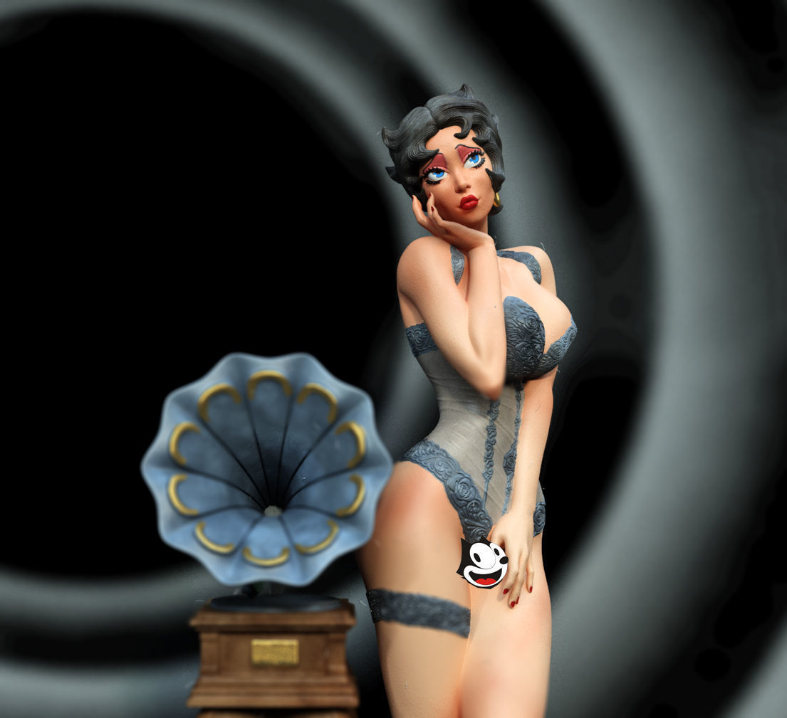 Betty Boop 3D print model_3