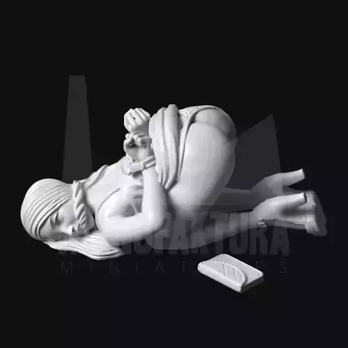 Sub Series 03 - Tied Up and Exposed Prisoner Girl Face Down 3D print model