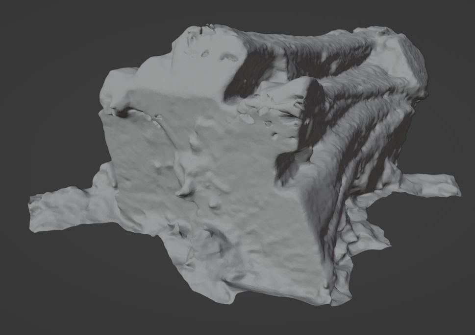 4K Snow Covered Cut Log Photoscan Low-poly 3D model_11