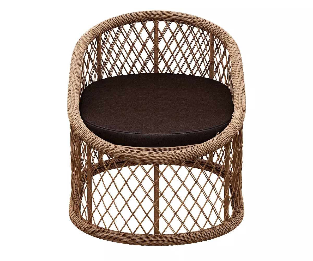 Wicker chair Low-poly 3D model