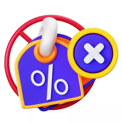 No Discount 3D Icon