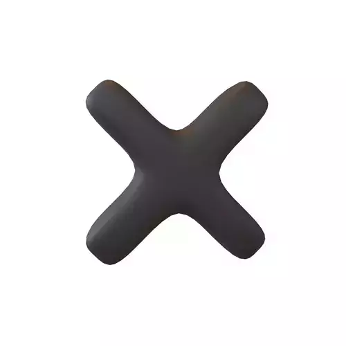 Calculation Multiplication Symbol V1 001 Low-poly 3D model