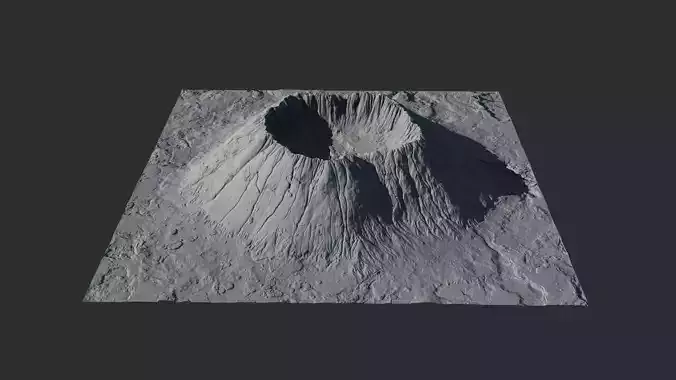 Landscape Environment Volcano 1 Low-poly 3D model