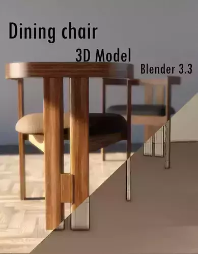 Dining chair for interior 3D model