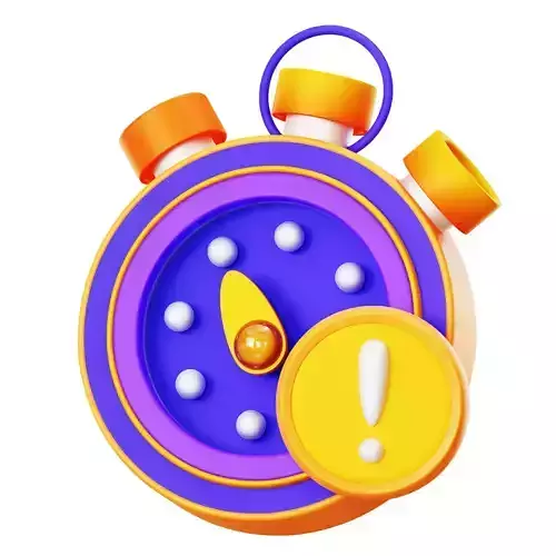 Request Timeout Error 3D Icon Low-poly 3D model