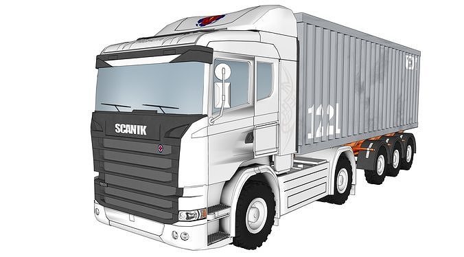 DumpTruck container truck 3D model