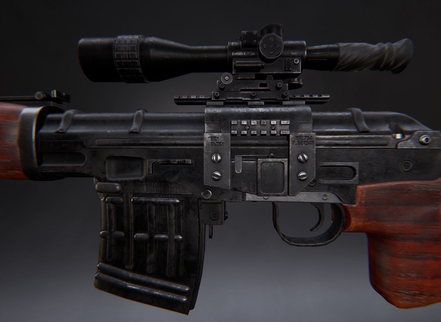 Modern AAA Mega all in one 30 weapons pack Game-Ready PBR Low-poly 3D model_88