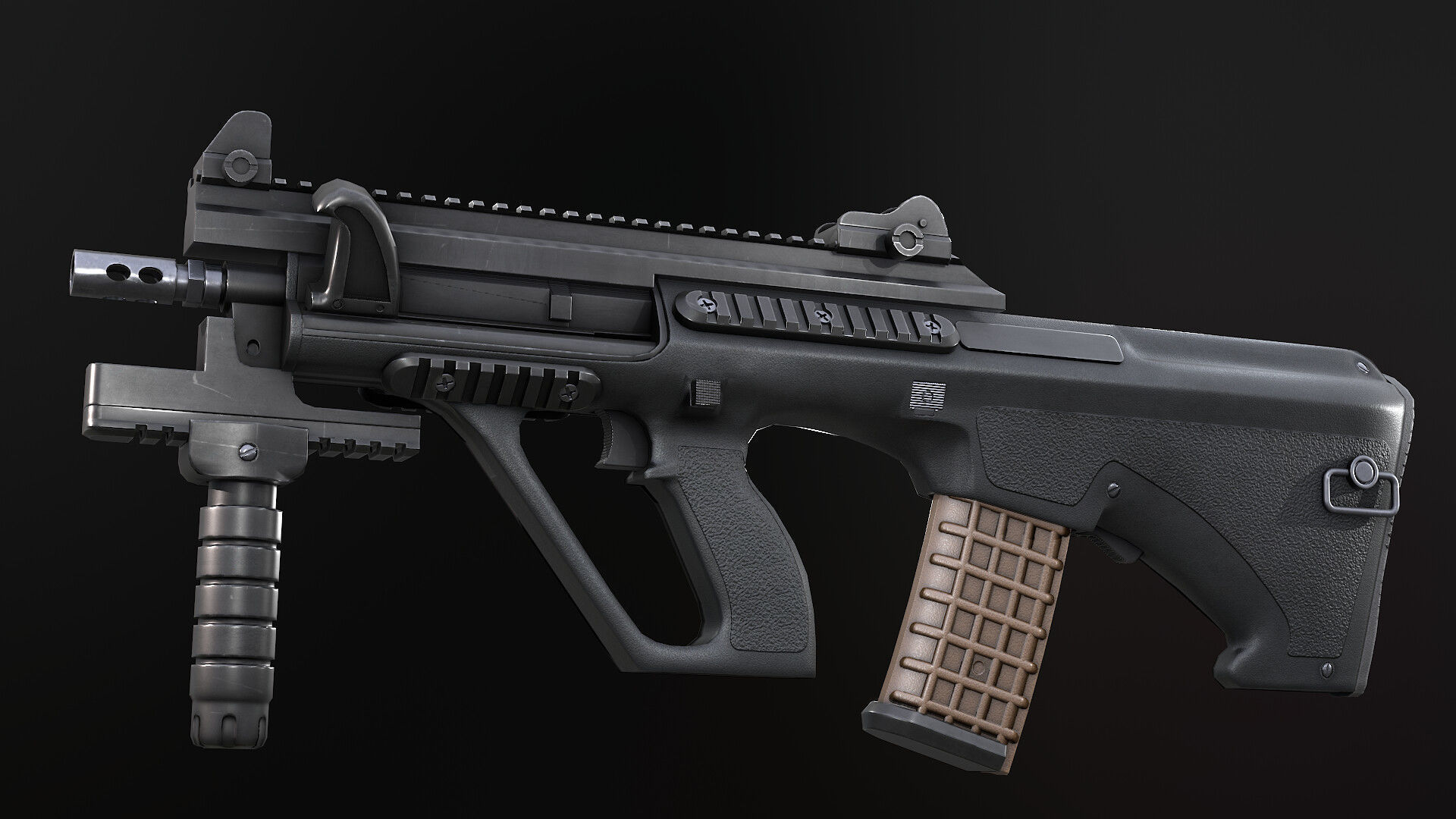 Modern AAA Mega all in one 30 weapons pack Game-Ready PBR Low-poly 3D model_17