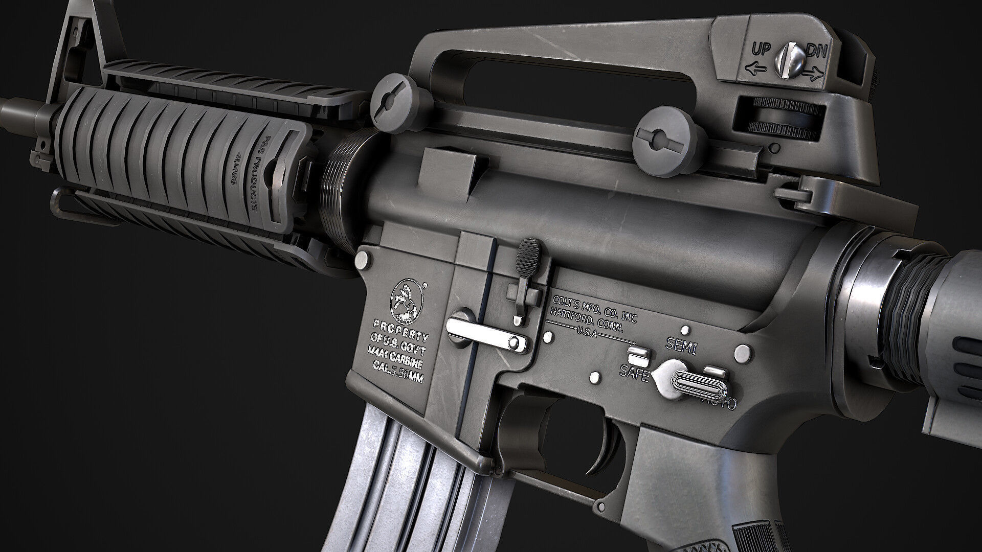 Modern AAA Mega all in one 30 weapons pack Game-Ready PBR Low-poly 3D model_35