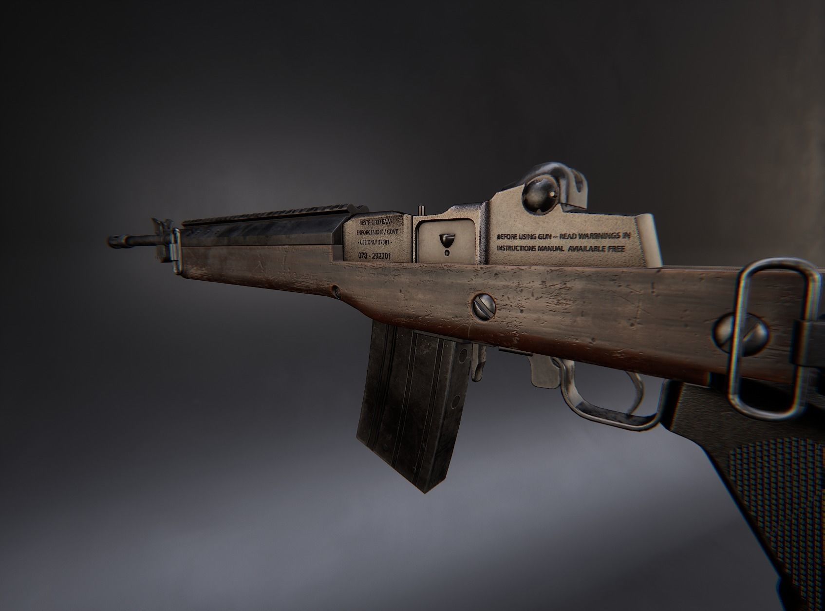 Modern AAA Mega all in one 30 weapons pack Game-Ready PBR Low-poly 3D model_126