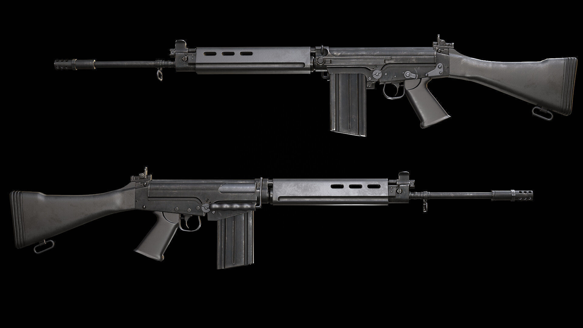 Modern AAA Mega all in one 30 weapons pack Game-Ready PBR Low-poly 3D model_64