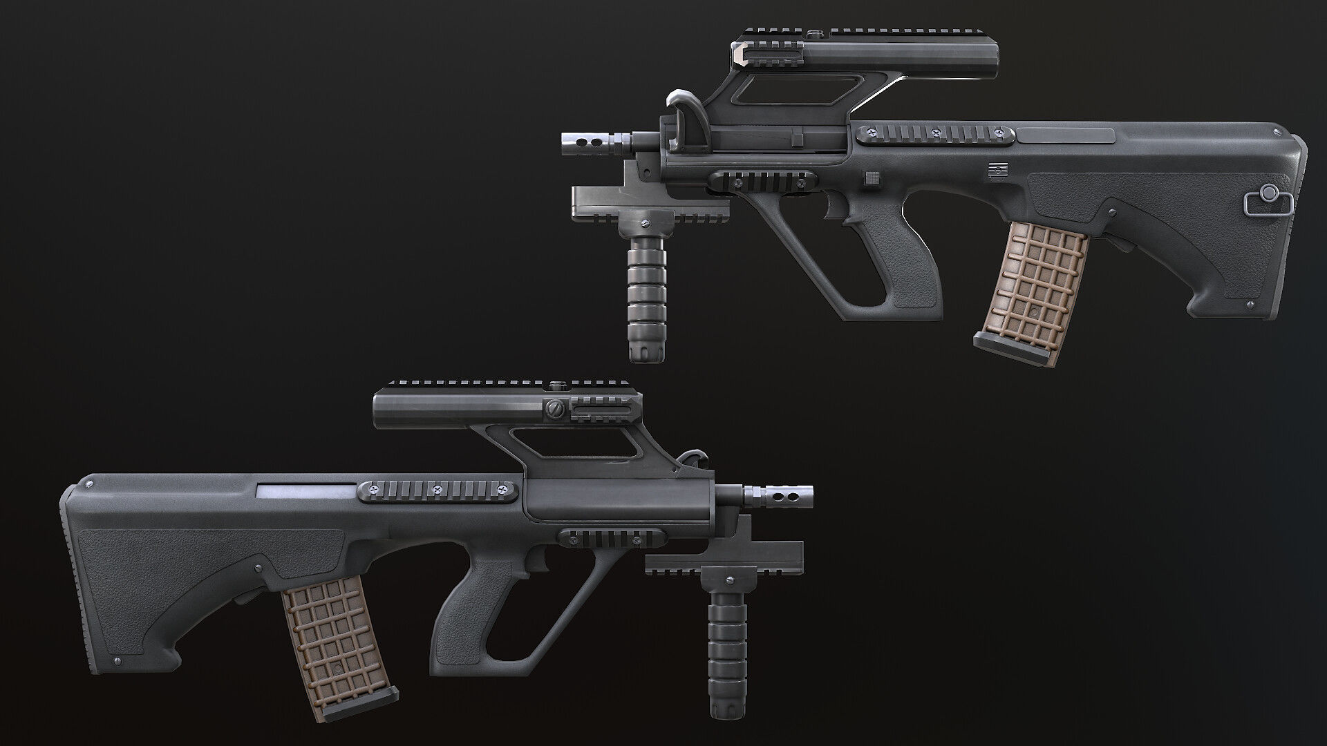 Modern AAA Mega all in one 30 weapons pack Game-Ready PBR Low-poly 3D model_19