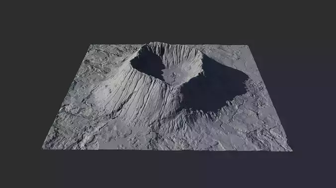 Landscape Environment Volcano 2 Low-poly 3D model
