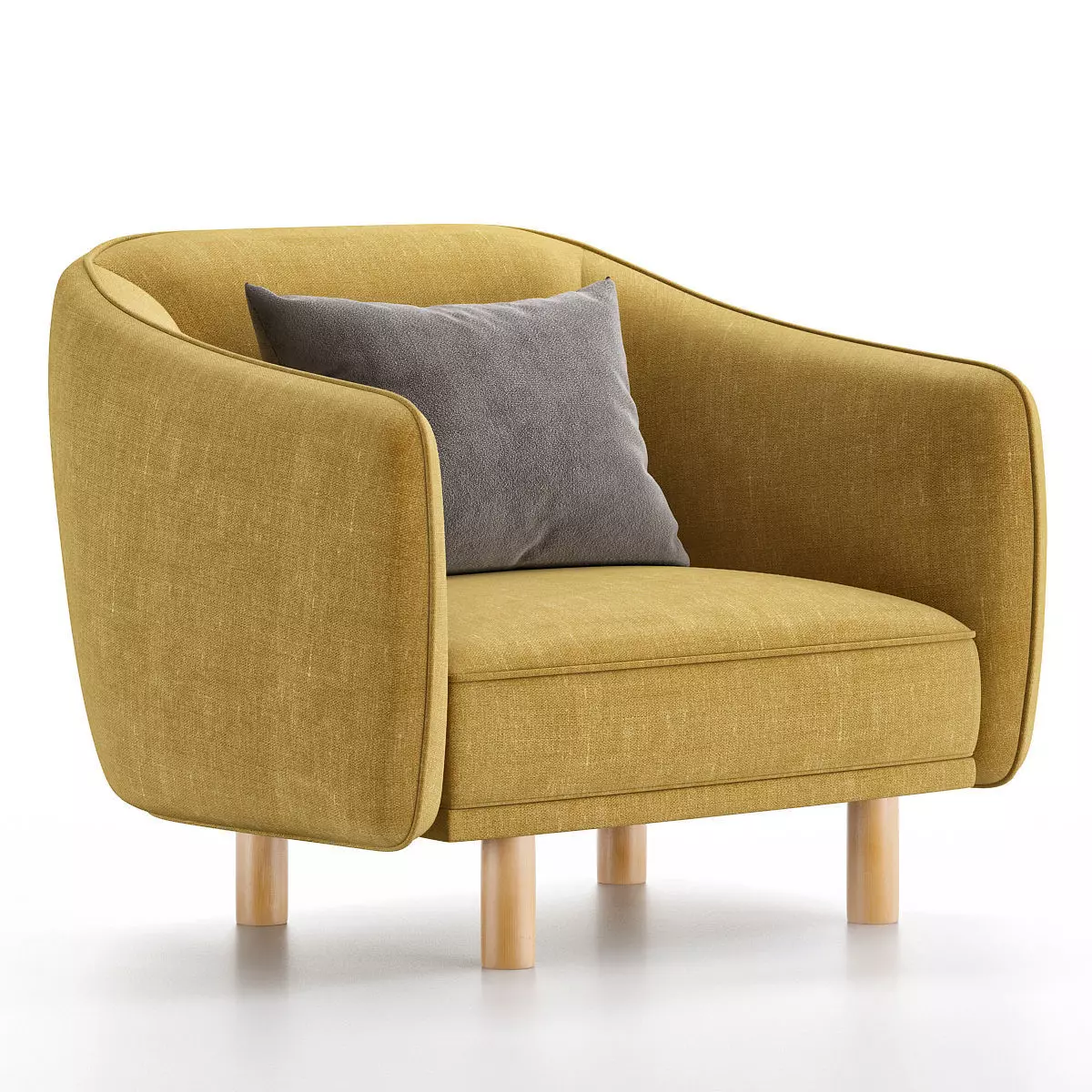 Armchair Korens Low-poly 3D model_0