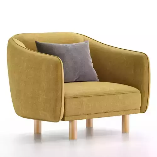 Armchair Korens Low-poly 3D model