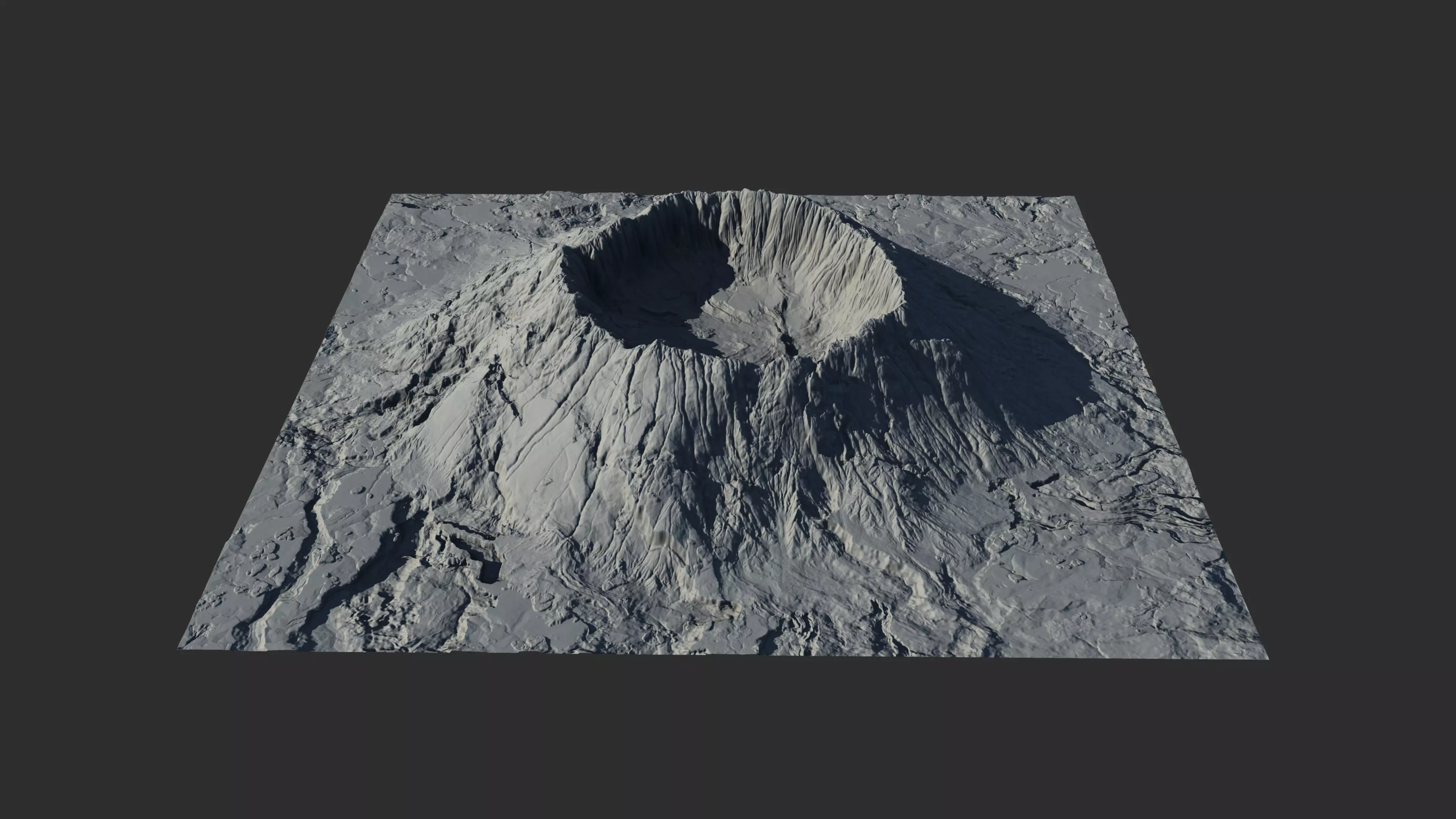 Landscape Environment Volcano 3 Low-poly 3D model