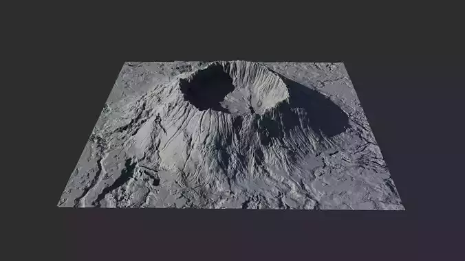 Landscape Environment Volcano 3 Low-poly 3D model