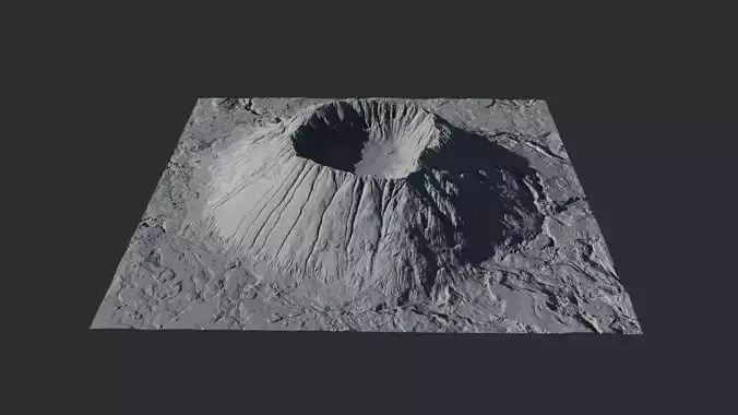 Landscape Environment Volcano 5 Low-poly 3D model