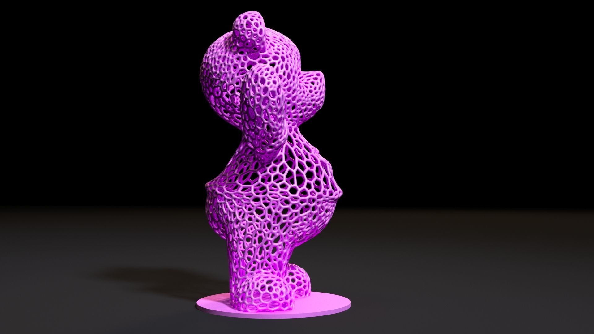 Bear voronoi 3D print model_6