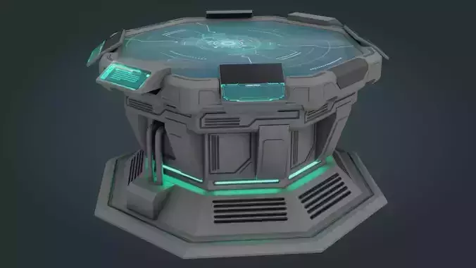 Sci-fi Work Bench - Game ready - PBR