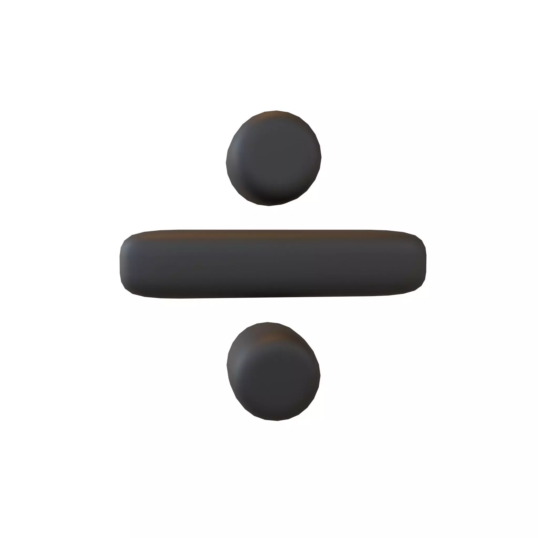 Calculation Division Symbol v1 001 Low-poly 3D model_0