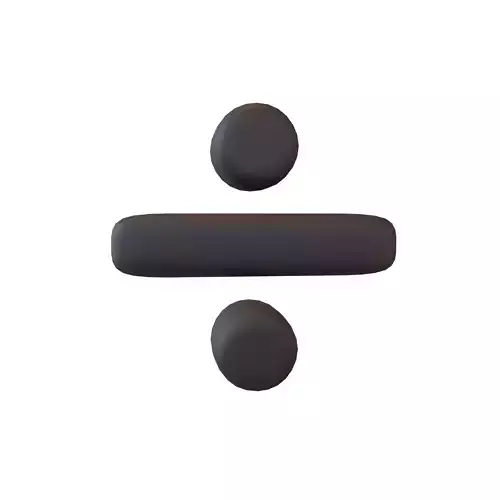 Calculation Division Symbol v1 001 Low-poly 3D model