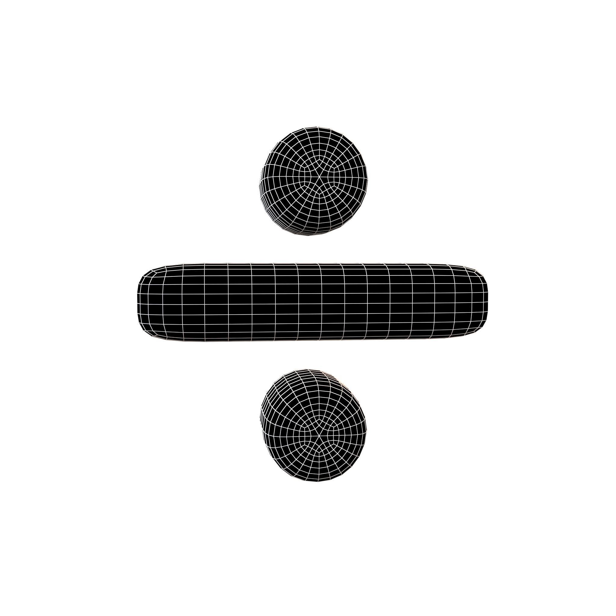 Calculation Division Symbol v1 001 Low-poly 3D model_4