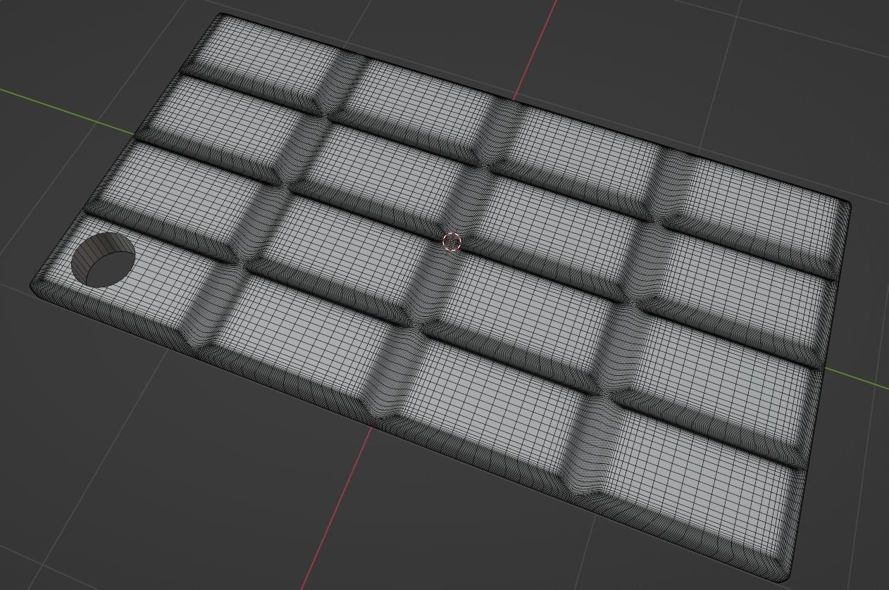 Chokolate bar keychain for 3d printing 3D print model_2