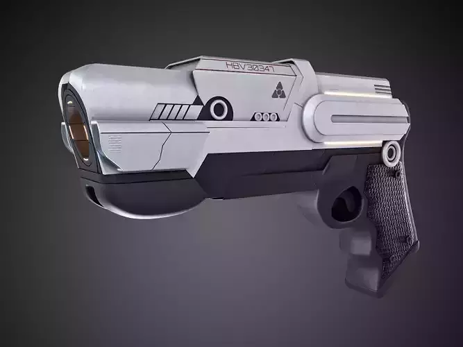 Sci fi gun Low-poly 3D model