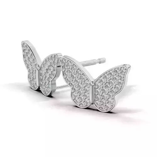 Earring Butterfly Gem Round 02