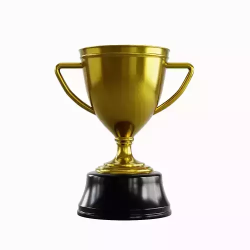 Gold Trophy Cup 02 3D model