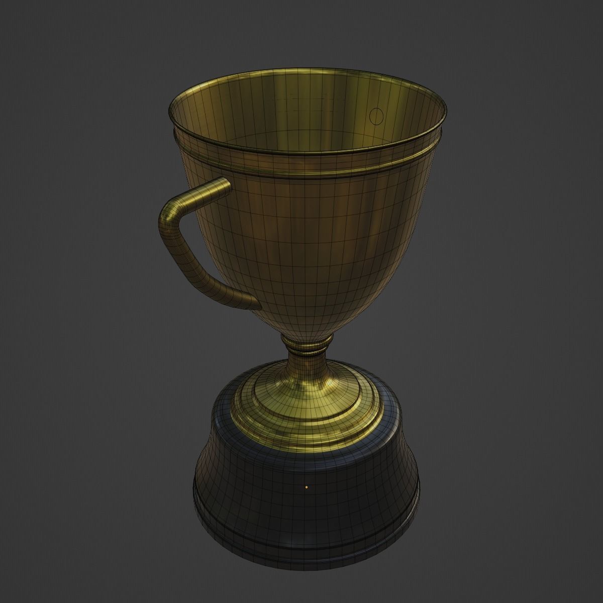 Gold Trophy Cup 02 3D model_19