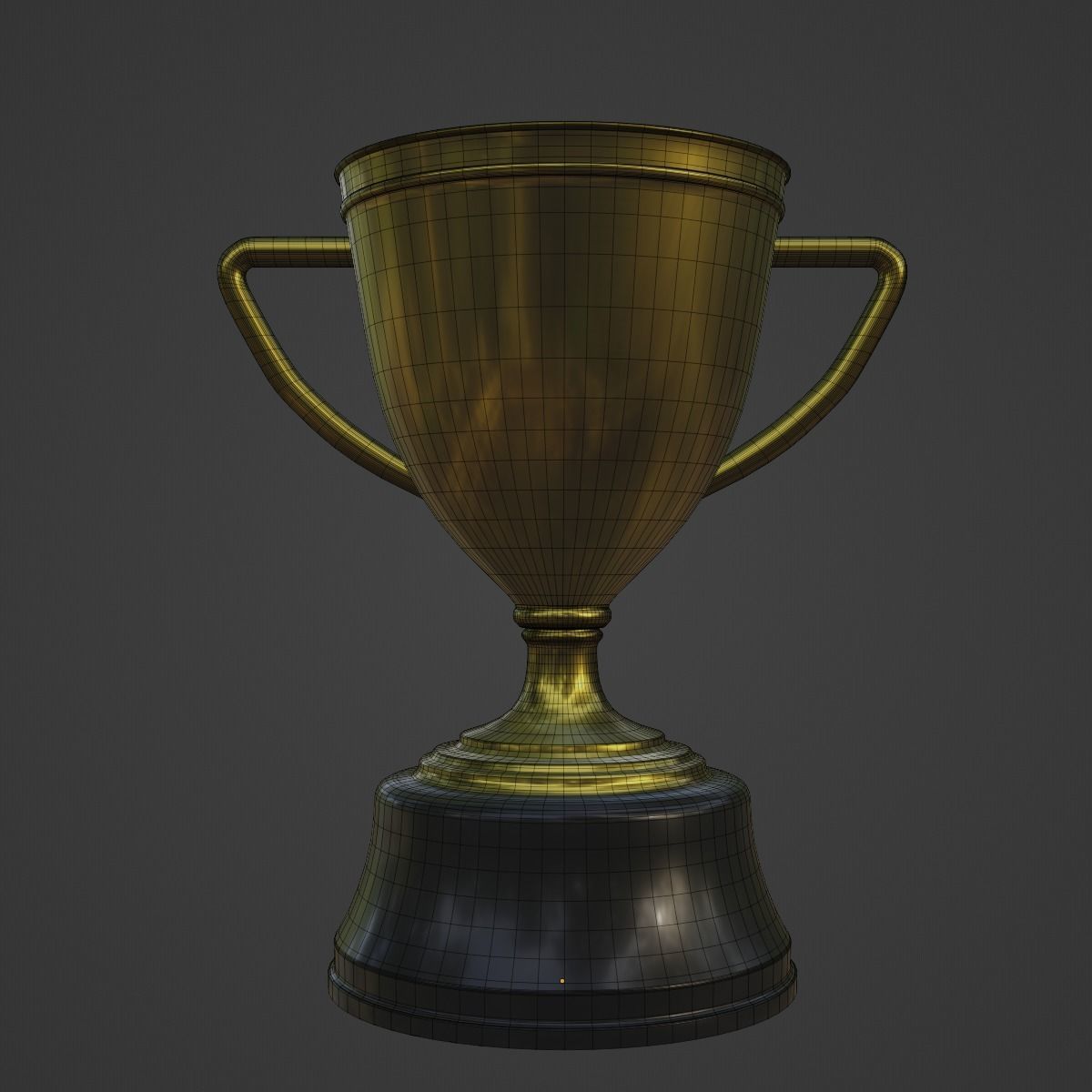 Gold Trophy Cup 02 3D model_16