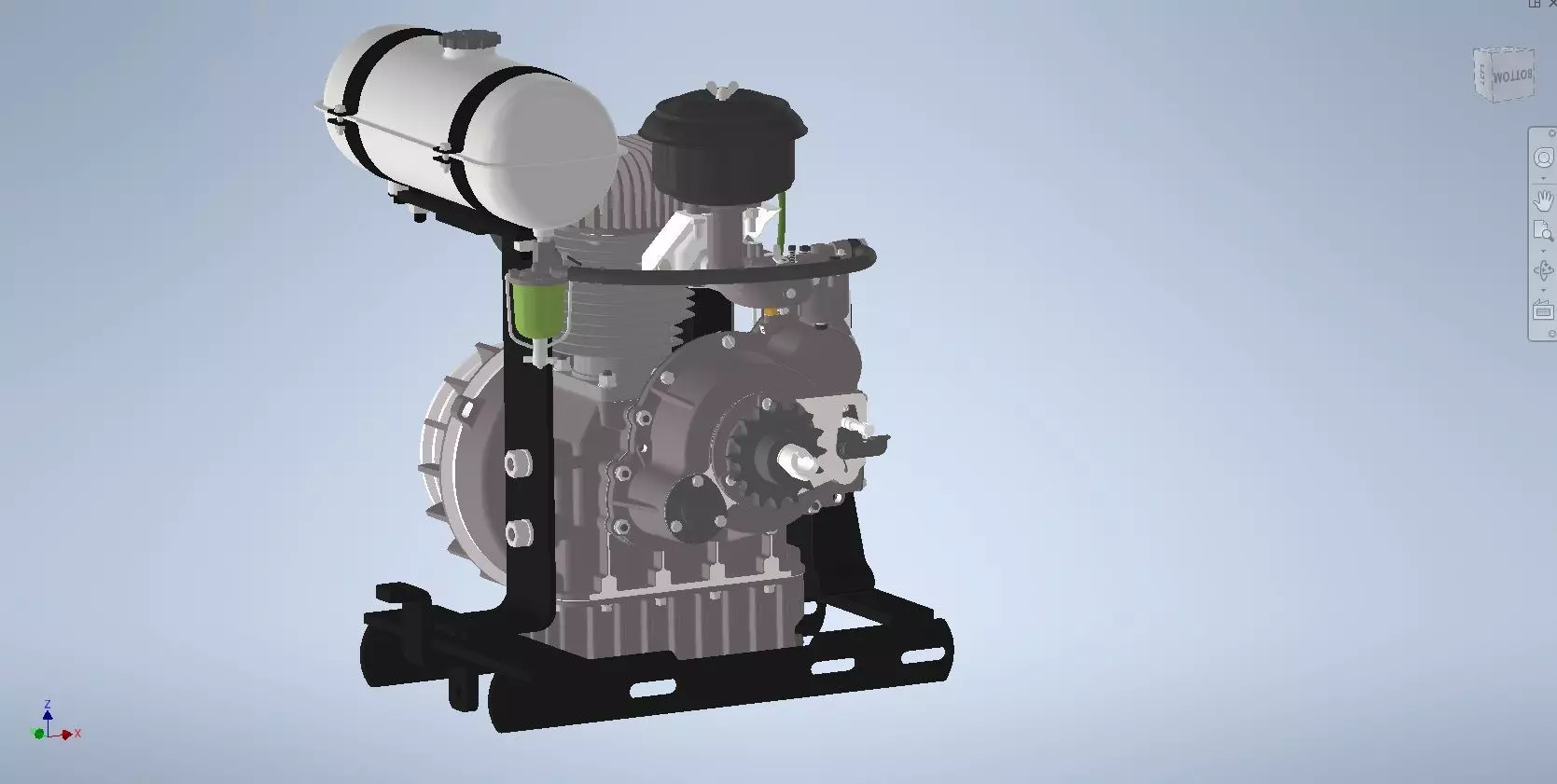 Mini Tractor Engine 3D model