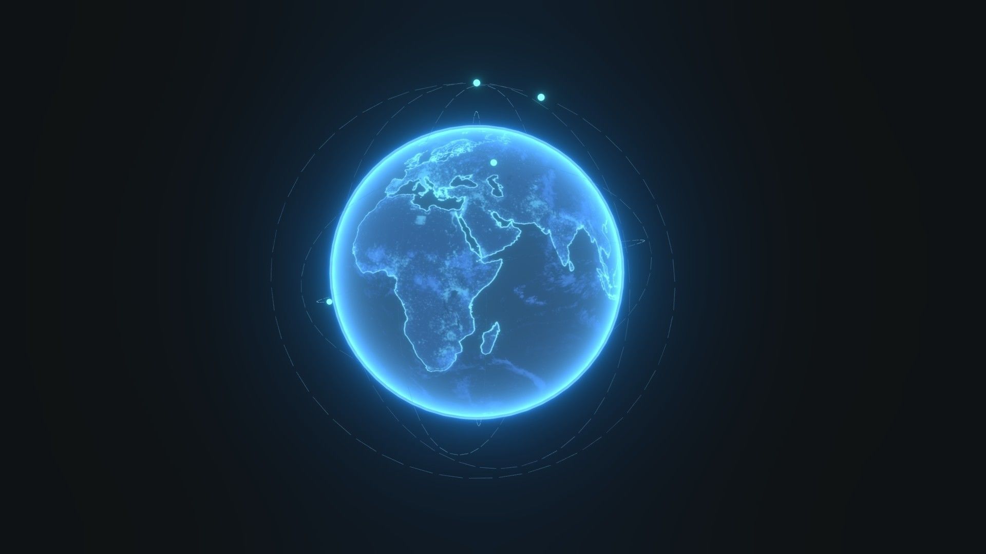 Animated Hologram Planet Earth Sci-Fi 3D Model 4k Textures Low-poly 3D model_12