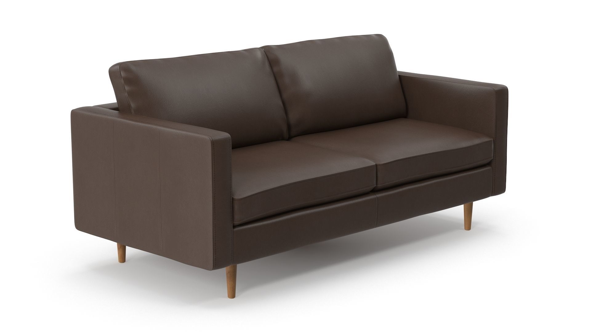 Loveseat - Leather Low-poly 3D model_3