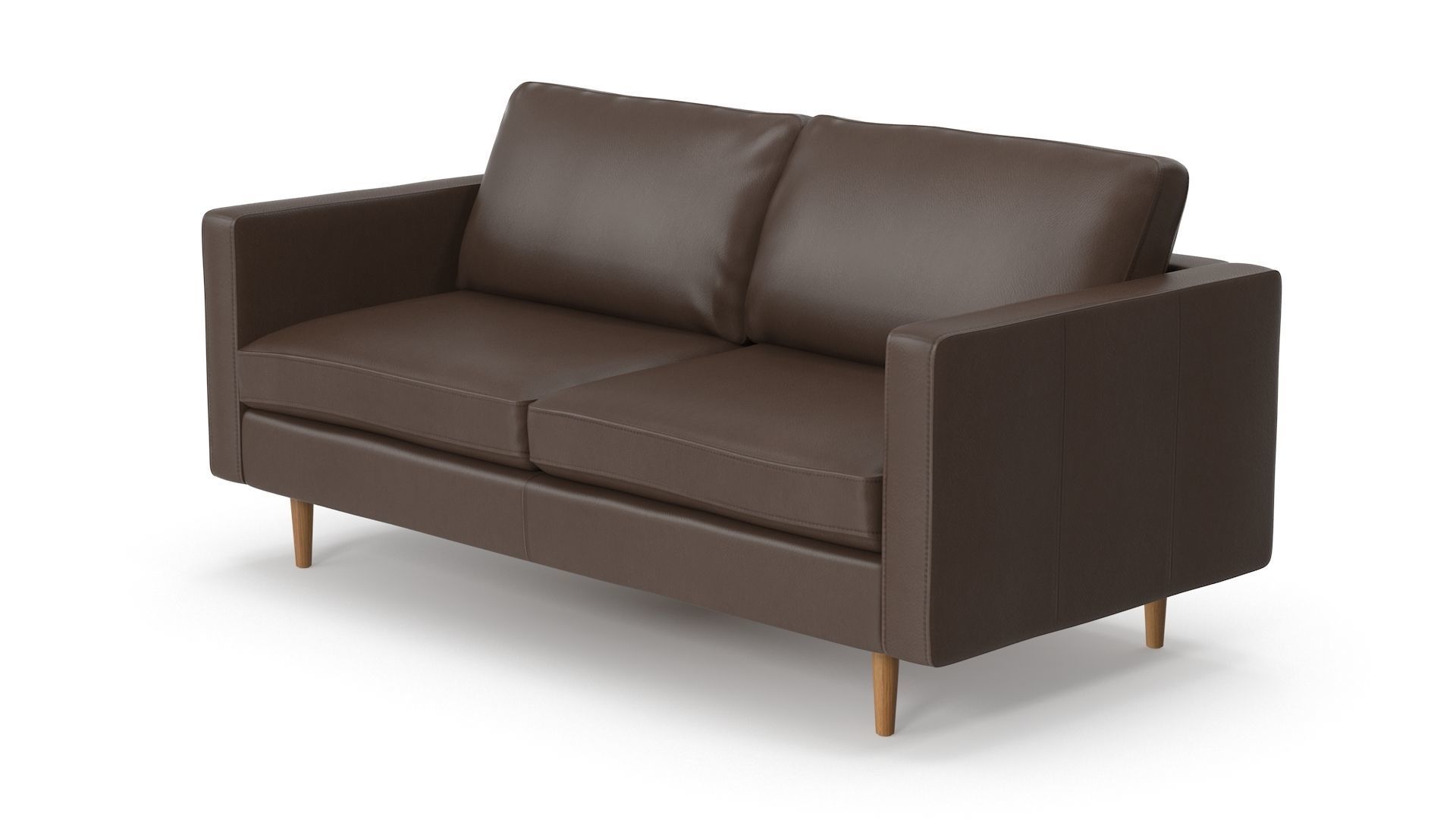Loveseat - Leather Low-poly 3D model_2