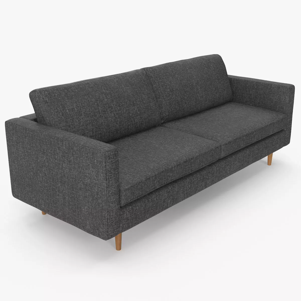 Sofa - Grey Low-poly 3D model_0