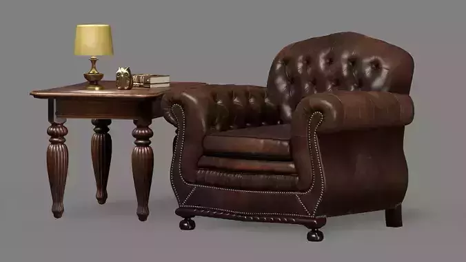 Thomas chesterfield armchair antique