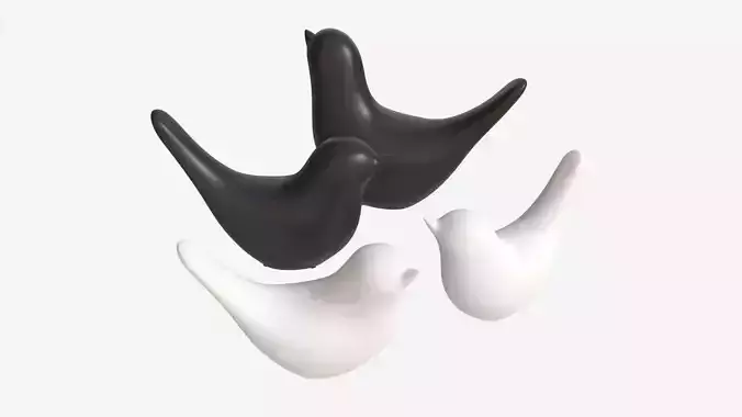 Decorative Ceramic Birds Set