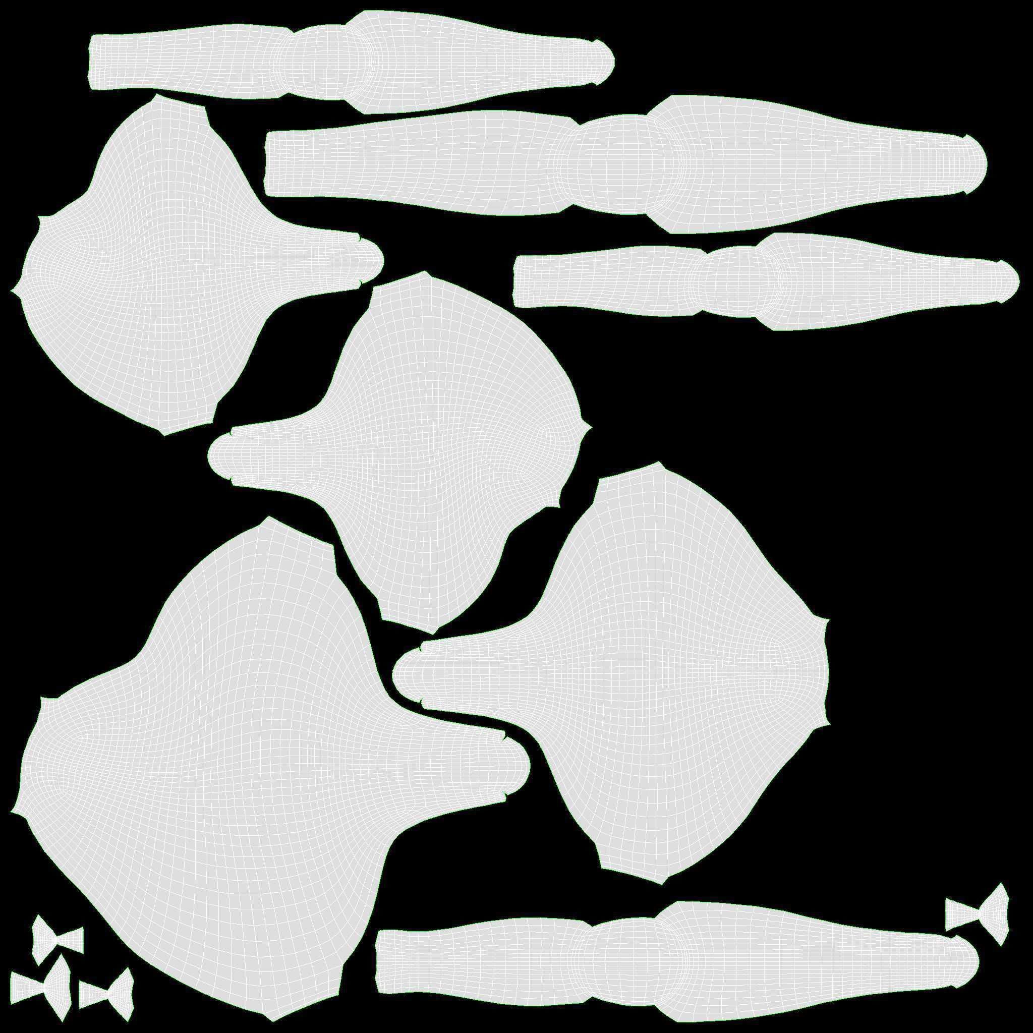 Decorative Ceramic Birds Set 3D model_8